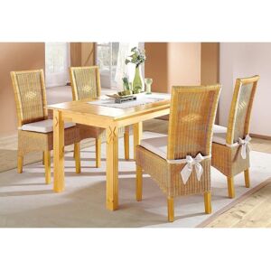 HOME AFFAIRE Rattanstuhl - Beige Natur - Klassischer Stil - 2 Stück HOME AFFAIRE Rattanstuhl - Beige Natur - Klassischer Stil - 2 Stück