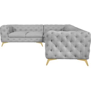 Leonique Glynis L-Form Sofa - Bezug Polyester, Grau, 323x75x264cm Leonique Glynis L-Form Sofa - Bezug Polyester, Grau, 323x75x264cm