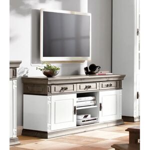 HOME AFFAIRE Vinales Kleines Weiß/Wenge Landhaus Sideboard HOME AFFAIRE Vinales Kleines Weiß/Wenge Landhaus Sideboard
