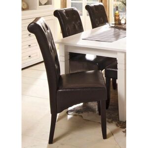 HOME AFFAIRE Chris Dunkelbraun 3-Sitzer - Stuhl HOME AFFAIRE Chris Dunkelbraun 3-Sitzer - Stuhl