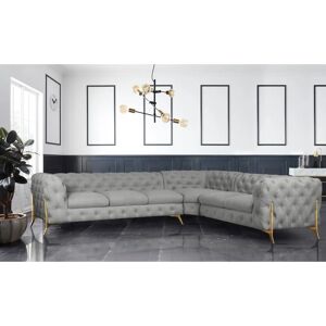Leonique Amaury L-Form Sofa - Chesterfield Stil Leonique Amaury L-Form Sofa - Chesterfield Stil