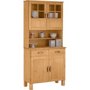 HOME AFFAIRE Alby Küchenbuffet - Massivholz, Glastüren - 85x38x185 cm - Küchenbuffet HOME AFFAIRE Alby Küchenbuffet - Massivholz, Glastüren - 85x38x185 cm - Küchenbuffet