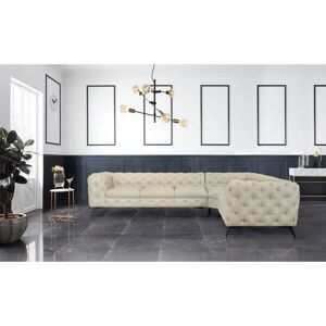 Leonique Glynis L-Form Sofa - Chesterfield Stil Leonique Glynis L-Form Sofa - Chesterfield Stil