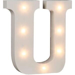 Lettera luminosa in legno U - Decorazione interna Lettera luminosa in legno U - Decorazione interna
