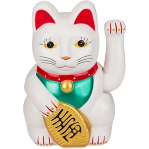 Gatto portafortuna bianco che muove la zampa - Portafortuna Gatto portafortuna bianco che muove la zampa - Portafortuna