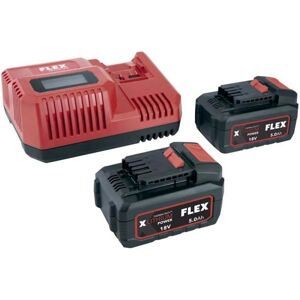 Flex FXP-Set-55-R/bs - 10.8/18V - 2x5Ah - Li-ion Charger kit Flex FXP-Set-55-R/bs - 10.8/18V - 2x5Ah - Li-ion Charger kit
