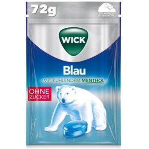 WICK Blau Menthol Bonbons - Zuckerfrei - Frischer Atem WICK Blau Menthol Bonbons - Zuckerfrei - Frischer Atem
