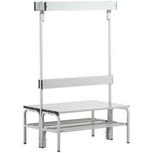 Sypro Stahl-Garderobenbank mit Haken und Gitter Sypro Stahl-Garderobenbank mit Haken und Gitter