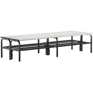 Sypro Edelstahl Umkleidebank - Aluminiumleisten, 1500mm, Doppelseite Sypro Edelstahl Umkleidebank - Aluminiumleisten, 1500mm, Doppelseite