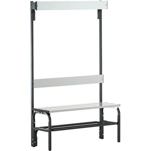 Banco de vestiário Sypro - Tábuas de alumínio, 1650x375mm, unilaterais, 3 ganchos Banco de vestiário Sypro - Tábuas de alumínio, 1650x375mm, unilaterais, 3 ganchos