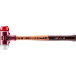 Mazzuolo Simplex Halder - Punte in plastica e superplastica intercambiabili - D30mm a D60mm - Manico in legno ergonomico Mazzuolo Simplex Halder - Punte in plastica e superplastica intercambiabili - D30mm a D60mm - Manico in legno ergonomico