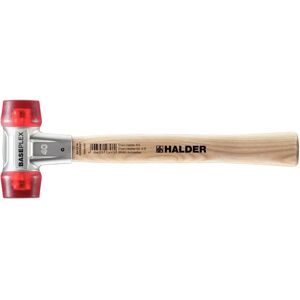 Halder - Mazza baseplex - Inserts en acétate de cellulose double face - Corps en zinc de haute qualité - Manche en bois - D=40 mm - Marteau - Publicité Halder - Mazza baseplex - Inserts en acétate de cellulose double face - Corps en zinc de haute qualité - Manche en bois - D=40 mm - Marteau - Publicité