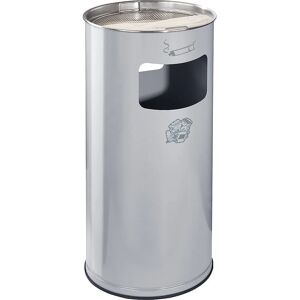 VAR Acier 37L Argent - Cendrier avec seau à déchets VAR Acier 37L Argent - Cendrier avec seau à déchets