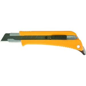 Taglierina OLFA - Lama 18mm - Guida in metallo - Impugnatura in gomma - Apribottiglie per vernice e imballaggi Taglierina OLFA - Lama 18mm - Guida in metallo - Impugnatura in gomma - Apribottiglie per vernice e imballaggi