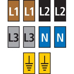Hellermann Tyton WIC2-L1,L2,L3,N,Earth-PA66-MIX Cable Marker Hellermann Tyton WIC2-L1,L2,L3,N,Earth-PA66-MIX Cable Marker