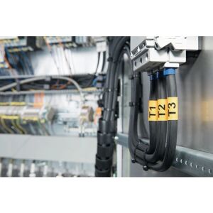 Hellermann Tyton TULT4.8-1.6DS-1x50YE Yellow Polyolefin Cable Marker - Cable Markers Hellermann Tyton TULT4.8-1.6DS-1x50YE Yellow Polyolefin Cable Marker - Cable Markers