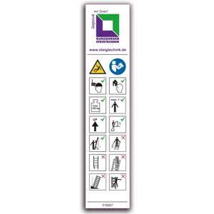 Autocollants de sécurité MUNK pour échelles - 20 pcs - Publicité Autocollants de sécurité MUNK pour échelles - 20 pcs - Publicité