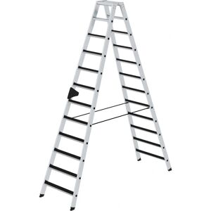 MUNK Aluminium Doppelsprossenleiter - 2x12 Stufen - 2790mm MUNK Aluminium Doppelsprossenleiter - 2x12 Stufen - 2790mm