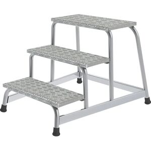 Échelle en aluminium MUNK - 3 marches, plateforme, 550 x 300 mm - Publicité Échelle en aluminium MUNK - 3 marches, plateforme, 550 x 300 mm - Publicité