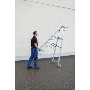 MUNK Aluminium-Stehleiter mit Rollen und Griff 10 Stufen MUNK Aluminium-Stehleiter mit Rollen und Griff 10 Stufen