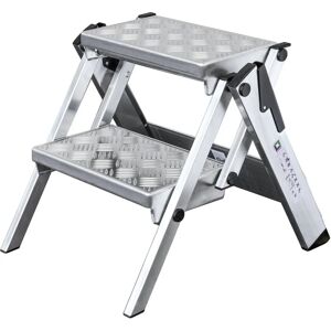 Munk Günzburger Steigtechnik - Tritt Aluminium - 2 Stufen - H 460mm - B 490mm - Leitern Munk Günzburger Steigtechnik - Tritt Aluminium - 2 Stufen - H 460mm - B 490mm - Leitern