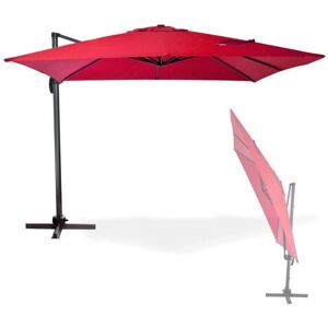 Dema - Verona - 3 x 3 m - Rouge Bordeaux - Parasol - Publicité Dema - Verona - 3 x 3 m - Rouge Bordeaux - Parasol - Publicité