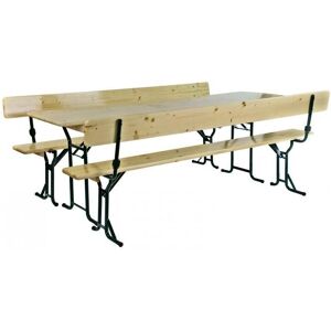 Dema ensemble table et bancs de jardin 3 pièces 220x60 cm - Publicité Dema ensemble table et bancs de jardin 3 pièces 220x60 cm - Publicité