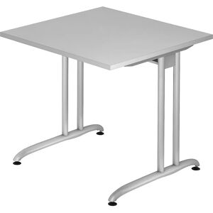 HAMMERBACHER Merken Model - Vierkante Bureau - Lichtgrijs - Kantoormeubels HAMMERBACHER Merken Model - Vierkante Bureau - Lichtgrijs - Kantoormeubels