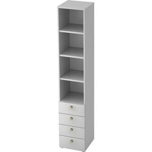 Eurokraft Pro Weiß Modularschrank - 3 Einlegeböden, 4 Schubladen Eurokraft Pro Weiß Modularschrank - 3 Einlegeböden, 4 Schubladen
