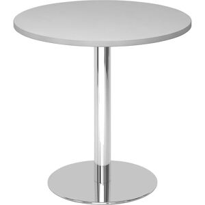 Kaiserkraft Tische - Ø 800 mm, 755 mm hoch, chromrahmen, hellgrau Oberfläche Kaiserkraft Tische - Ø 800 mm, 755 mm hoch, chromrahmen, hellgrau Oberfläche
