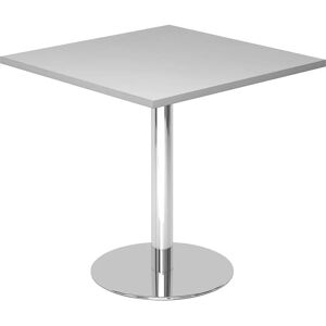 Kaiserkraft Meeting Table - Chromrahmen, Hellgraues Top, 800x800mm Kaiserkraft Meeting Table - Chromrahmen, Hellgraues Top, 800x800mm