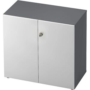 Eurokraft pro ANNY - Armoire archivage - 2 portes, 1 étagère, graphite/blanc Eurokraft pro ANNY - Armoire archivage - 2 portes, 1 étagère, graphite/blanc