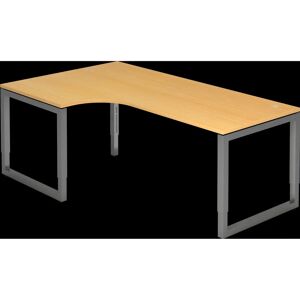 HAMMERBACHER Unni Modell - höhenverstellbarer L-förmiger Schreibtisch - grau HAMMERBACHER Unni Modell - höhenverstellbarer L-förmiger Schreibtisch - grau