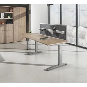 Eurokraft pro ANNY - Bureau ajustable - Cadre en C, 1800mm, Blanc/Grafite - Publicité Eurokraft pro ANNY - Bureau ajustable - Cadre en C, 1800mm, Blanc/Grafite - Publicité
