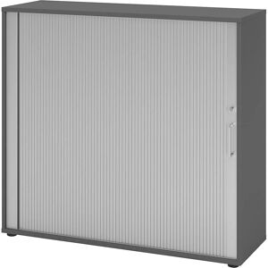 HAMMERBACHER Modell 1733S Grauf Silber Stauraum-Schrank HAMMERBACHER Modell 1733S Grauf Silber Stauraum-Schrank