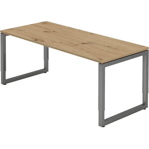 Eurokraft pro ANNY - Bureau en tube d'acier avec chêne / graphite - 1800x800mm - Publicité Eurokraft pro ANNY - Bureau en tube d'acier avec chêne / graphite - 1800x800mm - Publicité