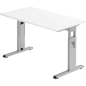 Kaiserkraft Mini-Office C-Schreibtisch - Verstellbar, Weiß & Silber Kaiserkraft Mini-Office C-Schreibtisch - Verstellbar, Weiß & Silber