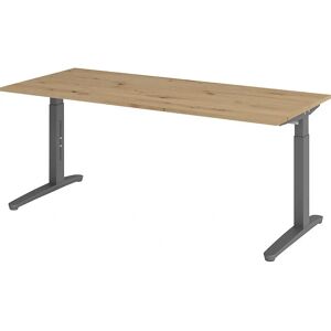 Eurokraft pro ANNY - Bureau réglable - Cadre en C - 1800mm - Bois/Graphite - Publicité Eurokraft pro ANNY - Bureau réglable - Cadre en C - 1800mm - Bois/Graphite - Publicité