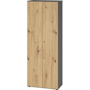 Eurokraft pro RENATUS - Büroschrank, 5 Einlegeböden, 6 Fachhöhen - Graphit/Eiche Noduros Eurokraft pro RENATUS - Büroschrank, 5 Einlegeböden, 6 Fachhöhen - Graphit/Eiche Noduros
