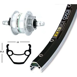 Roue de vélo Exal ZX 19 - Dynamo, Disque 6 trous, Noir/Argent - Publicité Roue de vélo Exal ZX 19 - Dynamo, Disque 6 trous, Noir/Argent - Publicité