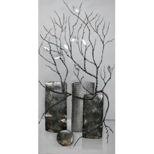 BÖNNINGHOFF Silbergemälde - Pflanzen Dekor 40x80cm BÖNNINGHOFF Silbergemälde - Pflanzen Dekor 40x80cm
