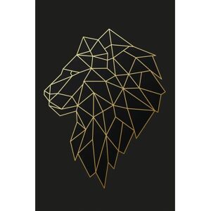 BÖNNINGHOFF Löwe Leinwandbild - 60x90cm, schwarz-gold, Hochformat BÖNNINGHOFF Löwe Leinwandbild - 60x90cm, schwarz-gold, Hochformat