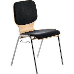 Chaise empilable Mayer noire - structure en acier - Publicité Chaise empilable Mayer noire - structure en acier - Publicité