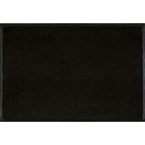Wash+Dry Black Door Mat - Indoor Rectangular Rubber Floor Covering Wash+Dry Black Door Mat - Indoor Rectangular Rubber Floor Covering