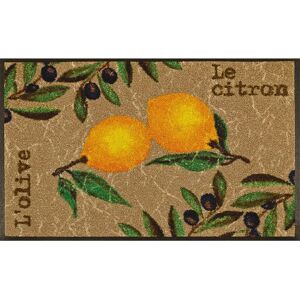 wash+dry Le Citron Decorative Doormat Indoor Rectangular Brown - Decorative Doormat wash+dry Le Citron Decorative Doormat Indoor Rectangular Brown - Decorative Doormat
