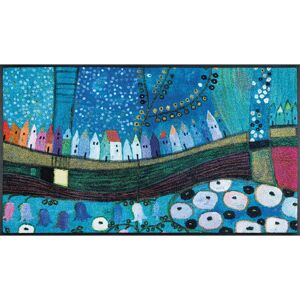 Kleen-Tex Blue Art Doormat - Rectangular Washable Indoor Rug Kleen-Tex Blue Art Doormat - Rectangular Washable Indoor Rug