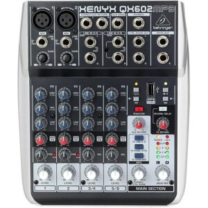 Behringer Microphone Mixer - QX602MP3 - 6 Channel with MP3 Player Behringer Microphone Mixer - QX602MP3 - 6 Channel with MP3 Player