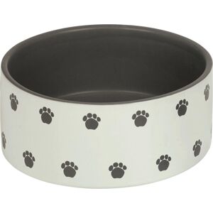 Nobby Pata Ceramic Dog Bowl - Paw Print - 18cm - 1100ml - Creme/Grey Nobby Pata Ceramic Dog Bowl - Paw Print - 18cm - 1100ml - Creme/Grey