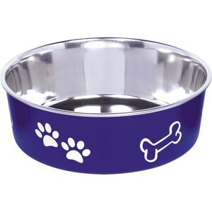 Nobby 73832 Dog and Cat Bowl - Stainless Steel, Blue, Large Nobby 73832 Dog and Cat Bowl - Stainless Steel, Blue, Large