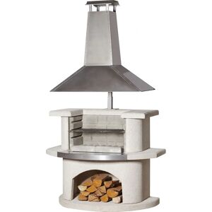 Buschbeck Venedig Masonry Barbecue with Stainless Steel Hood - Barbecue Fireplace Buschbeck Venedig Masonry Barbecue with Stainless Steel Hood - Barbecue Fireplace